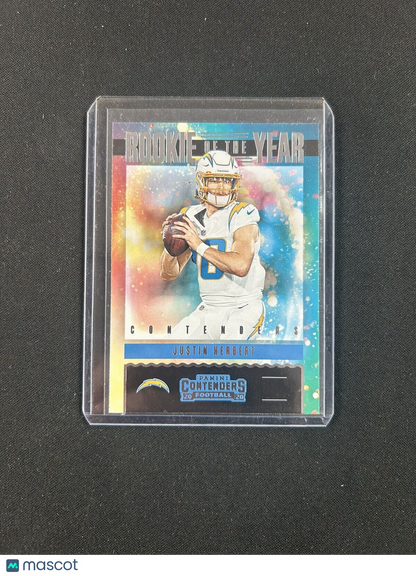 2020 Panini Contenders JUSTIN HERBERT Chargers Rookie Of The Year ROY INSERT RC