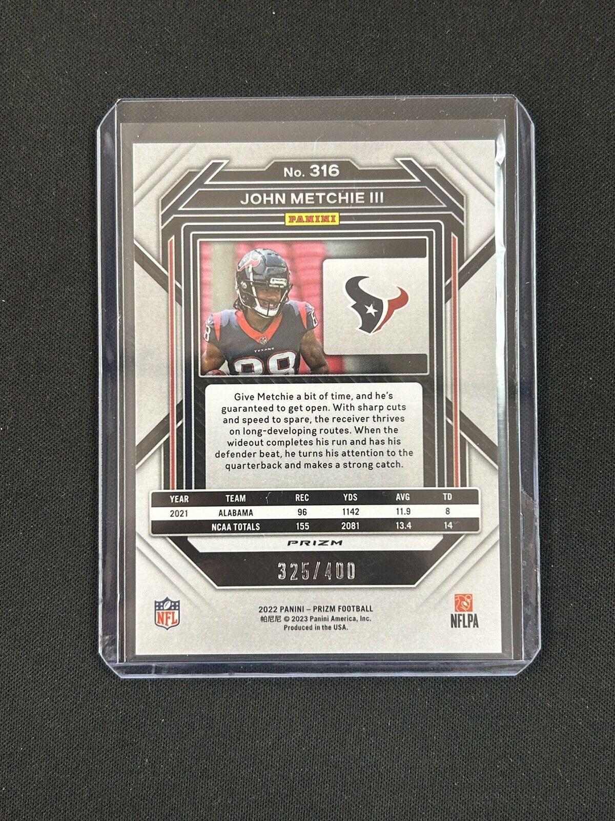 2022 Panini Prizm -  Pandora Prizm John Metchie III Rookie /400 #316 Texans