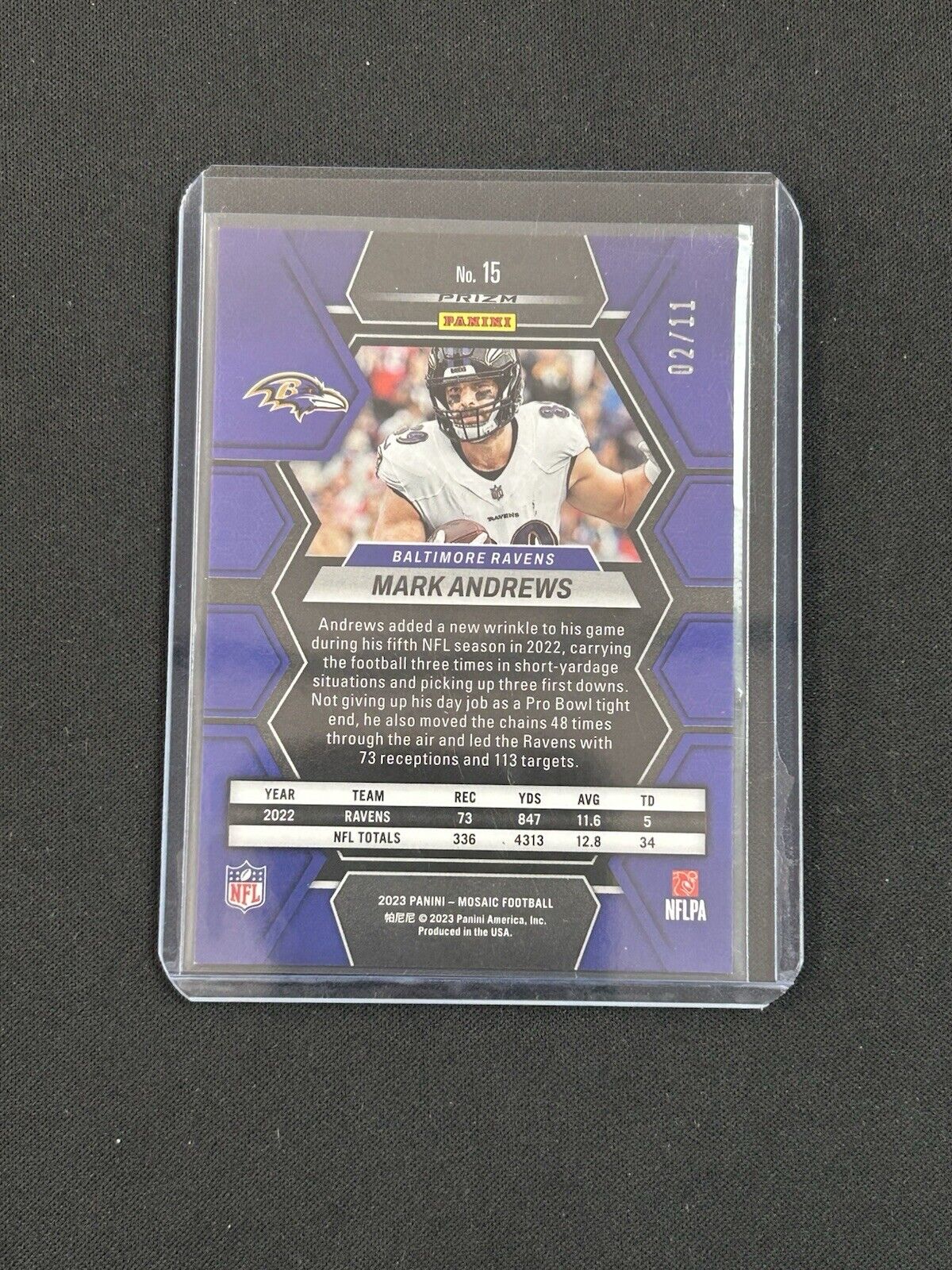 2023 Panini Mosaic Pink Swirl Mark Andrews /11 CASE HIT