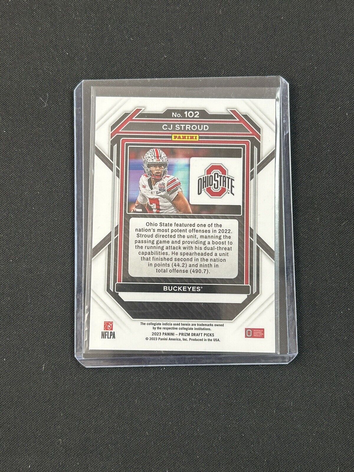 CJ STROUD 2023 PANINI PRIZM DRAFT PICKS ROOKIE SILVER BUCKEYES RC