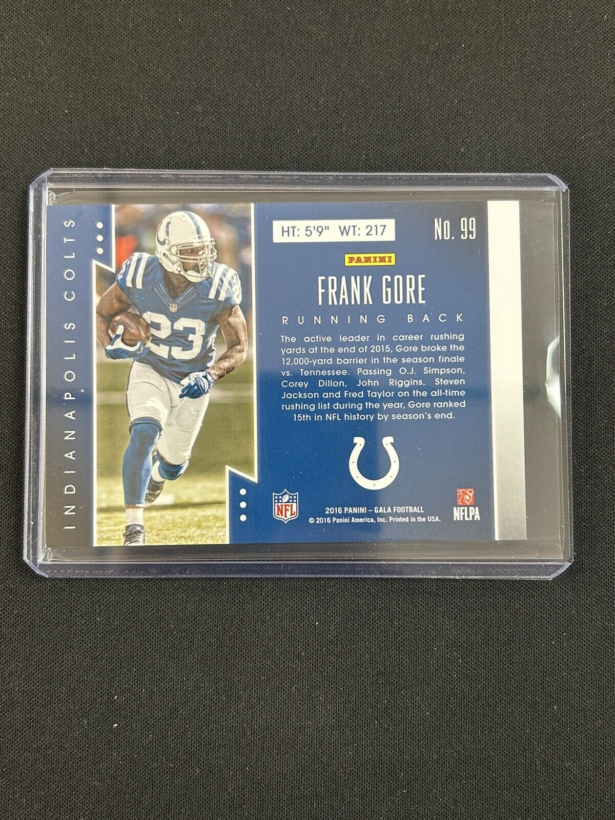 2016 Panini Gala - #99 Frank Gore /49