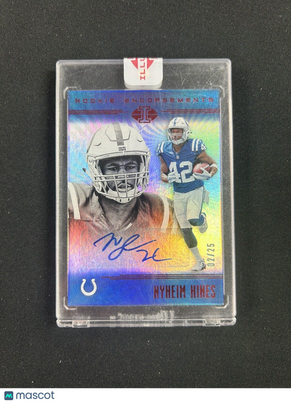 2018 PANINI ILLUSIONS FOOTBALL NYHEIM HINES ROOKIE ENDORSEMENTS AUTO RED /25