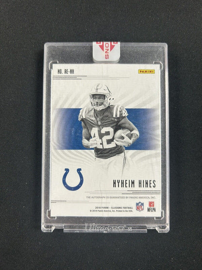 2018 PANINI ILLUSIONS FOOTBALL NYHEIM HINES ROOKIE ENDORSEMENTS AUTO RED /25