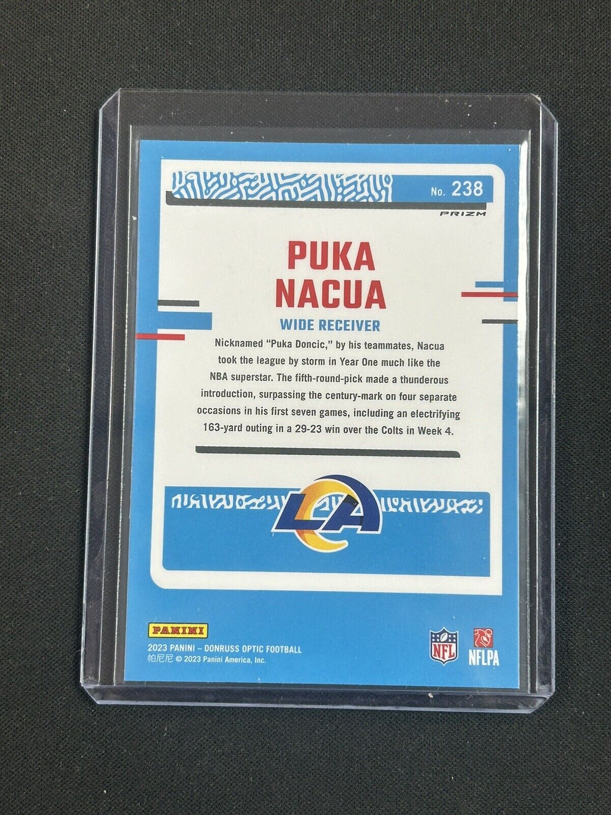 2023 Panini Donruss Optic PURPLE SHOCK PRIZM PUKA NACUA Rated Rookie SP