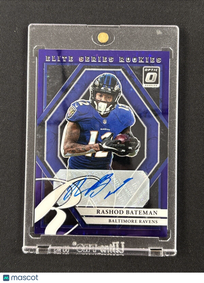 Rashod Bateman 2021 Elite Series Rookies Optic Auto Purple # ESR-9 /25