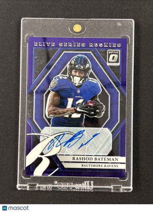 Rashod Bateman 2021 Elite Series Rookies Optic Auto Purple # ESR-9 /25