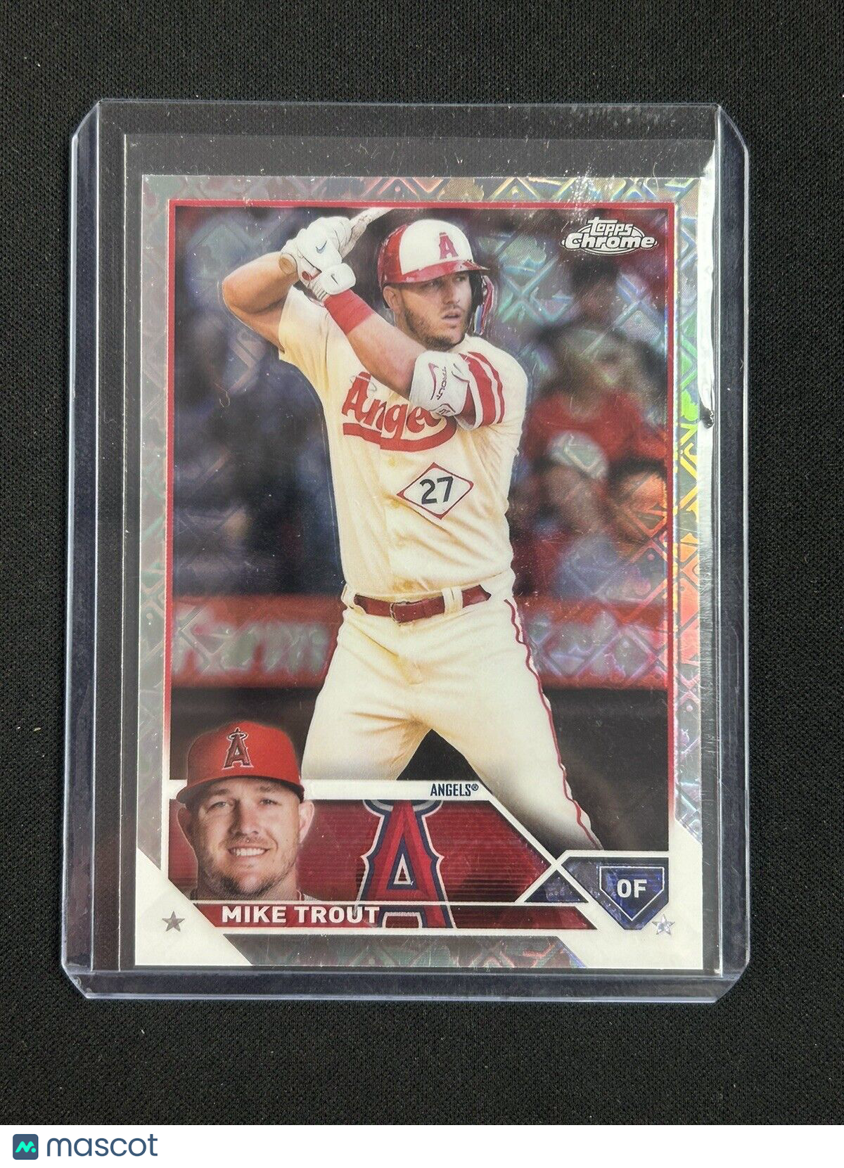 2023 Topps Chrome MLB Logo Refractor Mike Trout