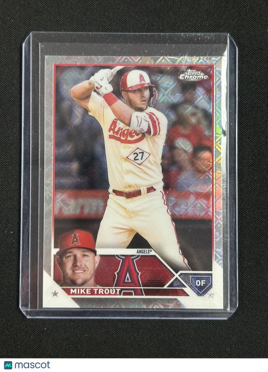 2023 Topps Chrome MLB Logo Refractor Mike Trout