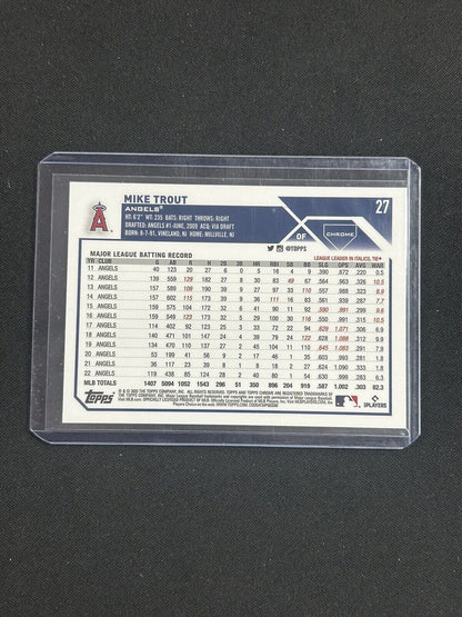 2023 Topps Chrome MLB Logo Refractor Mike Trout