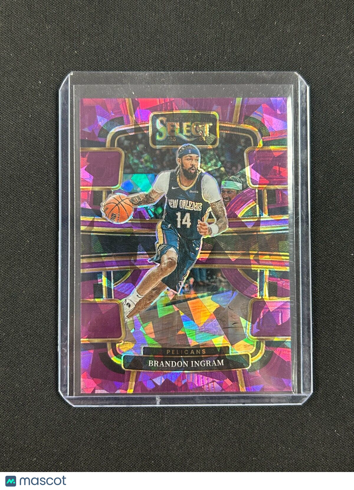 2023 Panini Select Concourse Purple Cracked Ice #28 Brandon Ingram /99