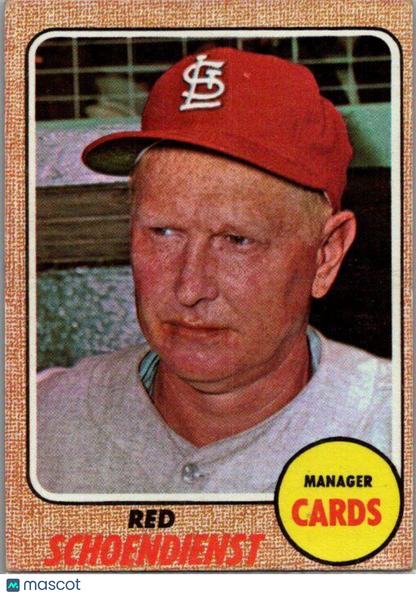 1968 Topps #294 Red Schoendienst -EX/NM