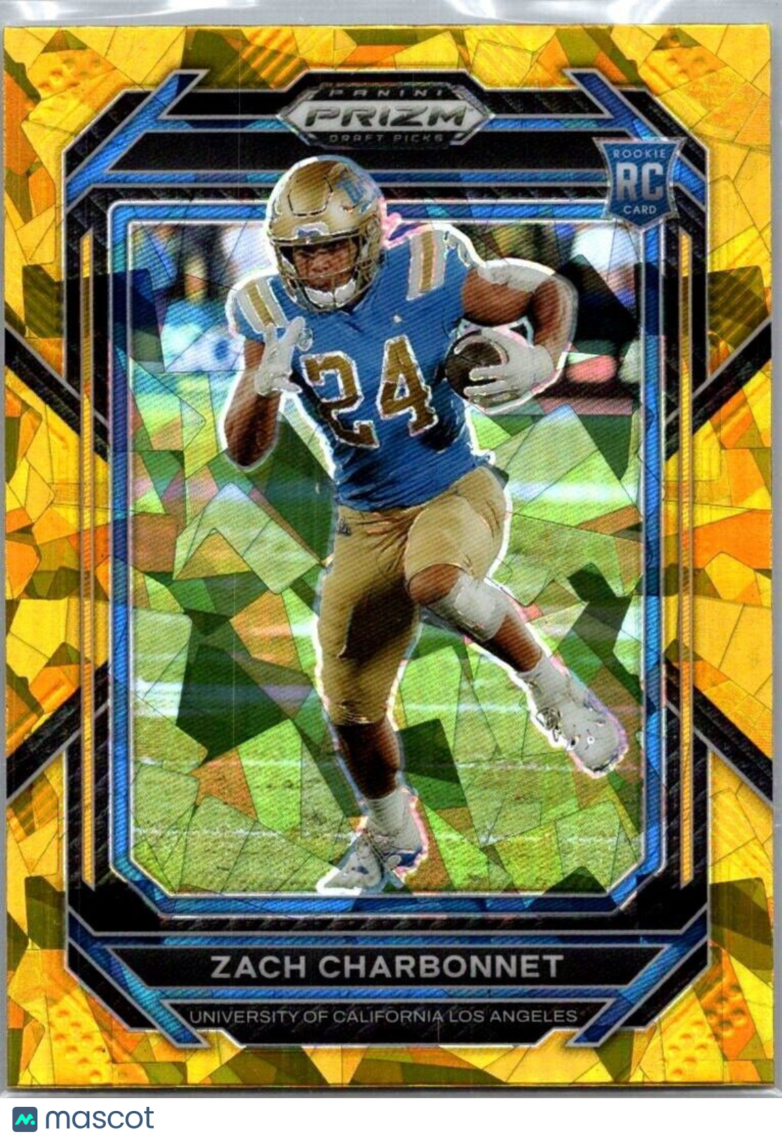 2023 Panini Prizm Draft Picks Gold Ice-#124 Zach Charbonnet (RC)