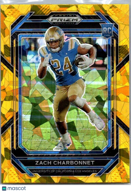 2023 Panini Prizm Draft Picks Gold Ice-#124 Zach Charbonnet (RC)