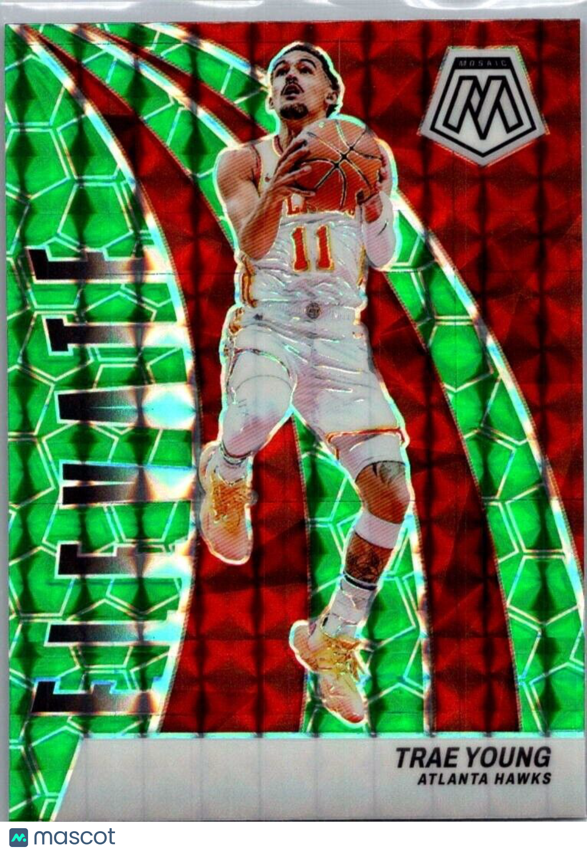 2023-24 Panini Mosaic Trae Young #3 Elevate Green Mosiac