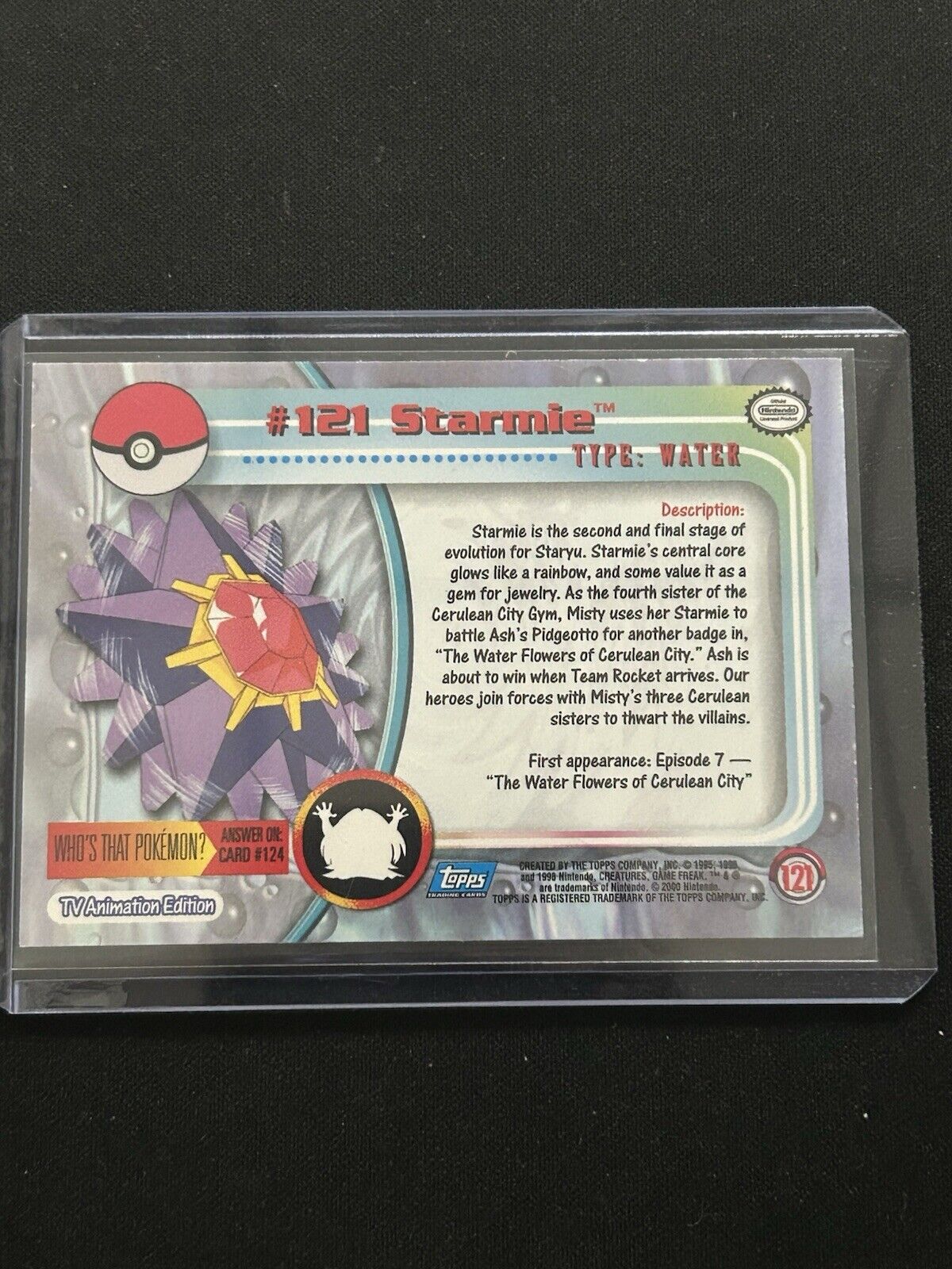 Starmie #121 - Foil - Pokémon Topps Series 3 Holographic Card