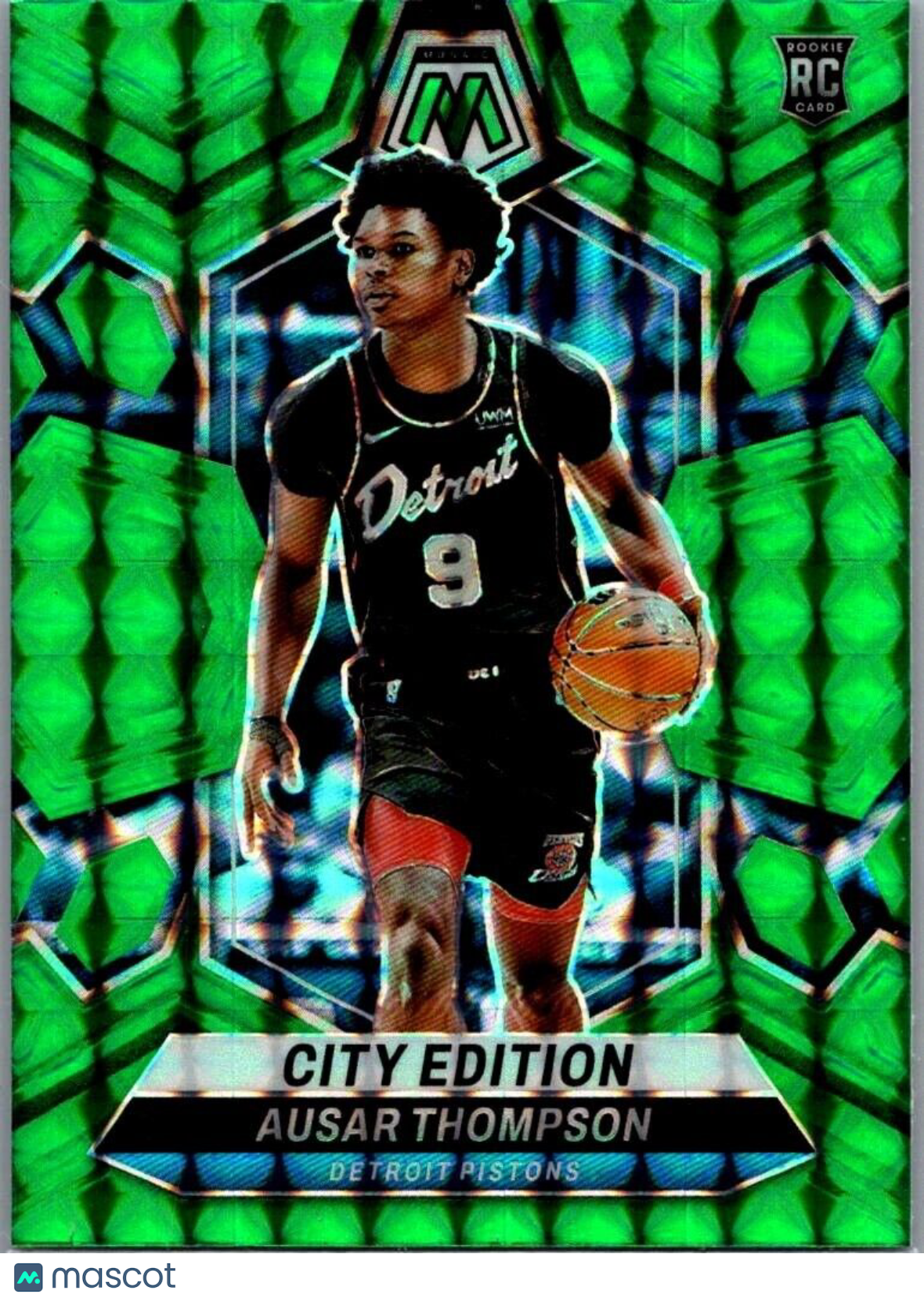 2023-24 Panini Mosaic Ausar Thompson #290 Green Mosaic City Edition Rookie RC