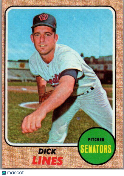 1968 Topps #291 Dick Lines EX/NM