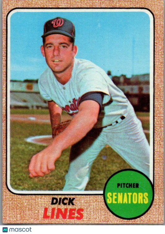 1968 Topps #291 Dick Lines EX/NM