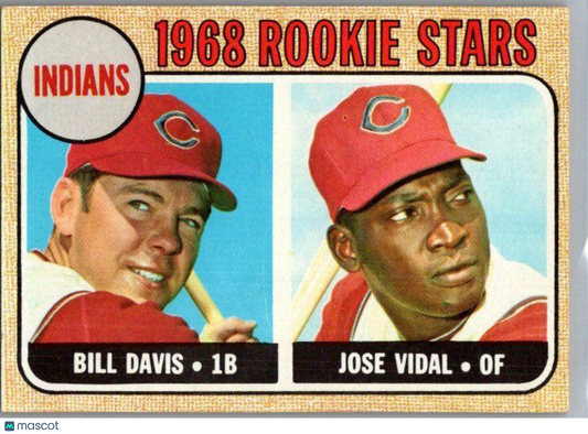 1968 Topps #432 Indians 1968 Rookie Stars (Bill Davis / Jose Vidal)