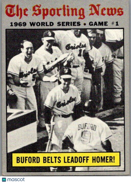 1970 Topps #305 World Series Game 1 - Buford Belts Leadoff Homer!