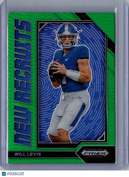 2023 Panini Will Levis New Recruits Green Prizm #NR-2