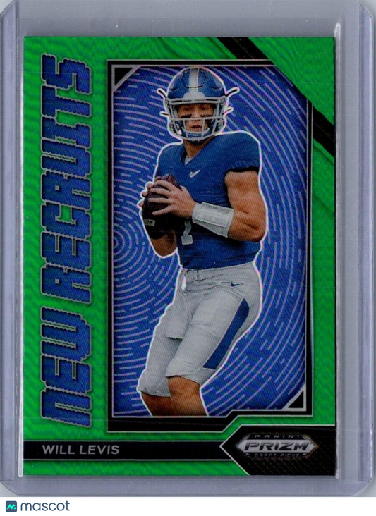 2023 Panini Will Levis New Recruits Green Prizm #NR-2