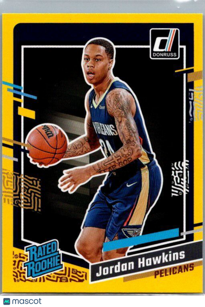 2023-24 Donruss #219 Jordan Hawkins Yellow Flood