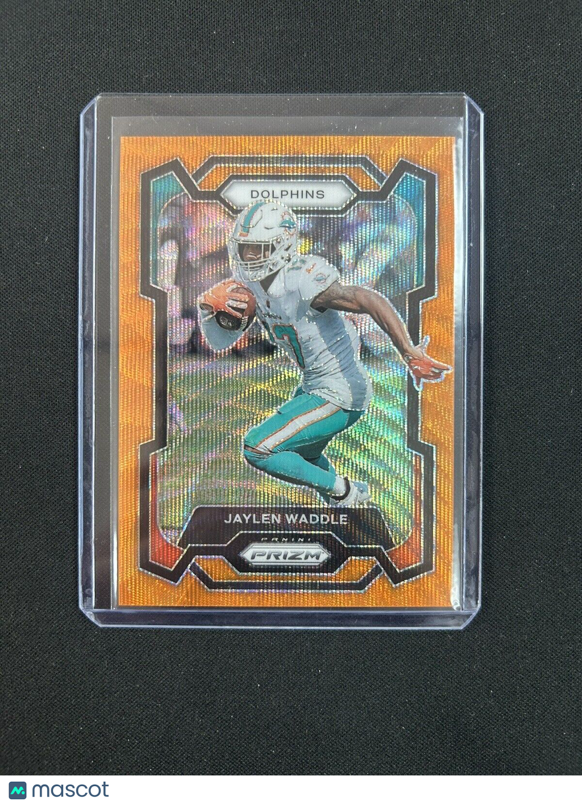 2023 Panini Prizm - Orange Wave Prizm #185 Jaylen Waddle /60