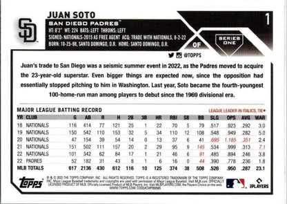 2023 Topps Series 1 - #1 Juan Soto