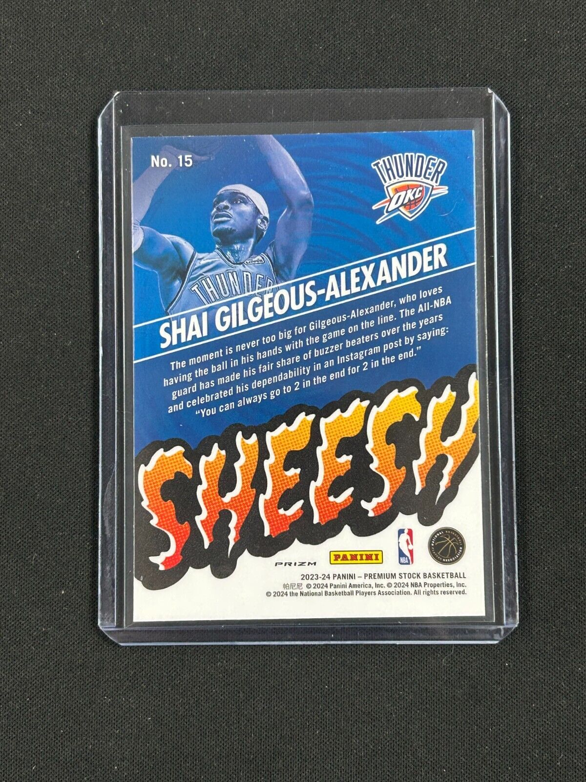 2023-24 Panini NBA Hoops Premium Stock -Disco Sheesh #15 Shai Gilgeous-Alexander