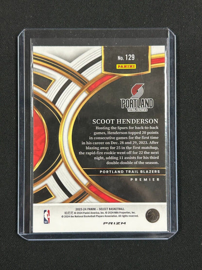 2023-24 Panini Select - Premier Level #129 Scoot Henderson (RC)