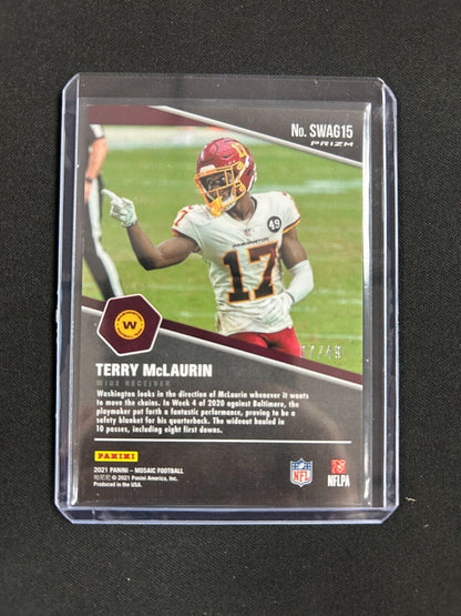 2021 Panini Mosaic Swagger Purple #SWAG15 Terry McLaurin /49