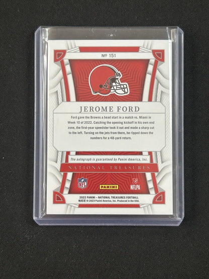 2022 Panini National Treasures - Rookie Signatures Purple #151 Jerome Ford...