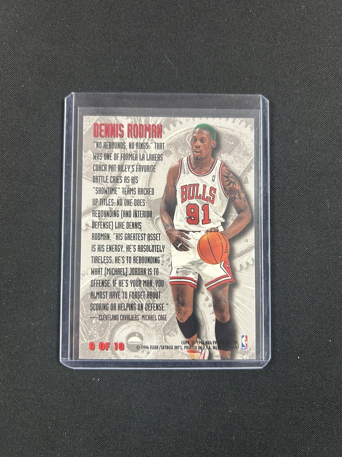 DENNIS RODMAN 1996-97 (POWER TOOLS) Fleer Metal #9of10