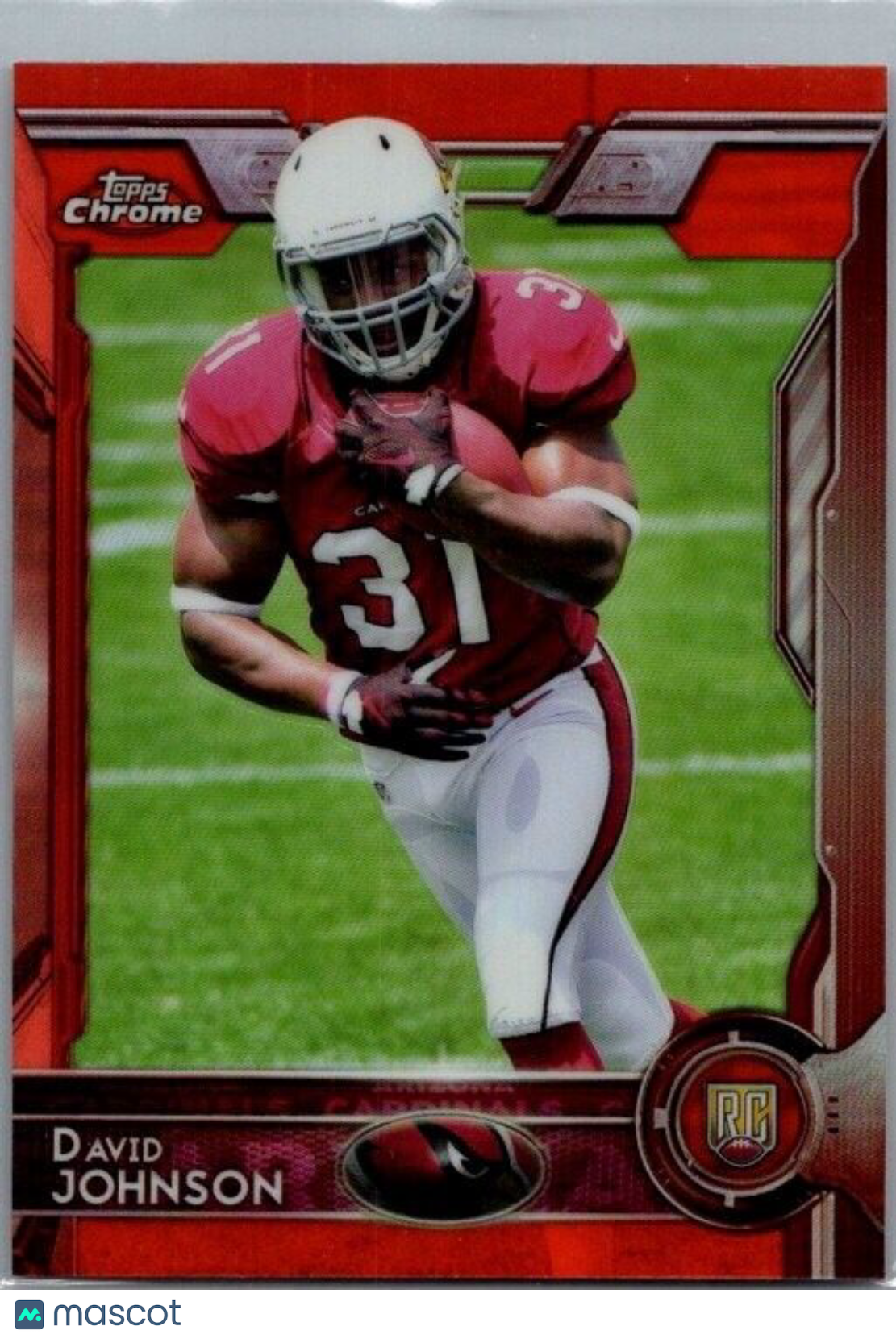 2015 Topps Chrome - Rookies #177 David Johnson (RC) Orange Refractor