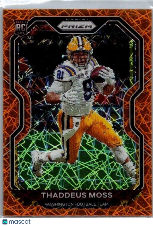 2020 Panini Prizm - Rookie #386 Thaddeus Moss (RC) Orange Lazer