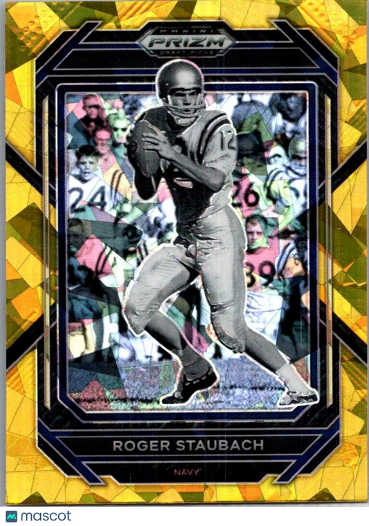 2023 Panini Prizm Draft Picks - Gold Ice Prizm #85 Roger Staubach