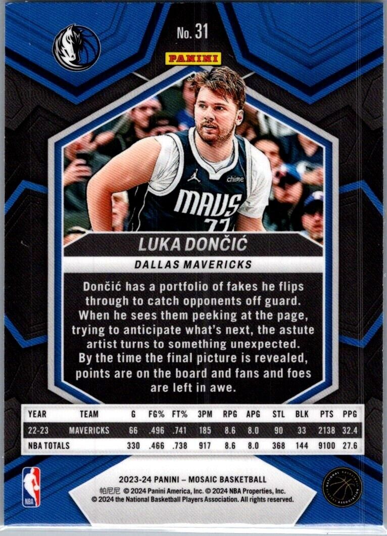 2023-24 Panini Mosaic Luka Dončić #31