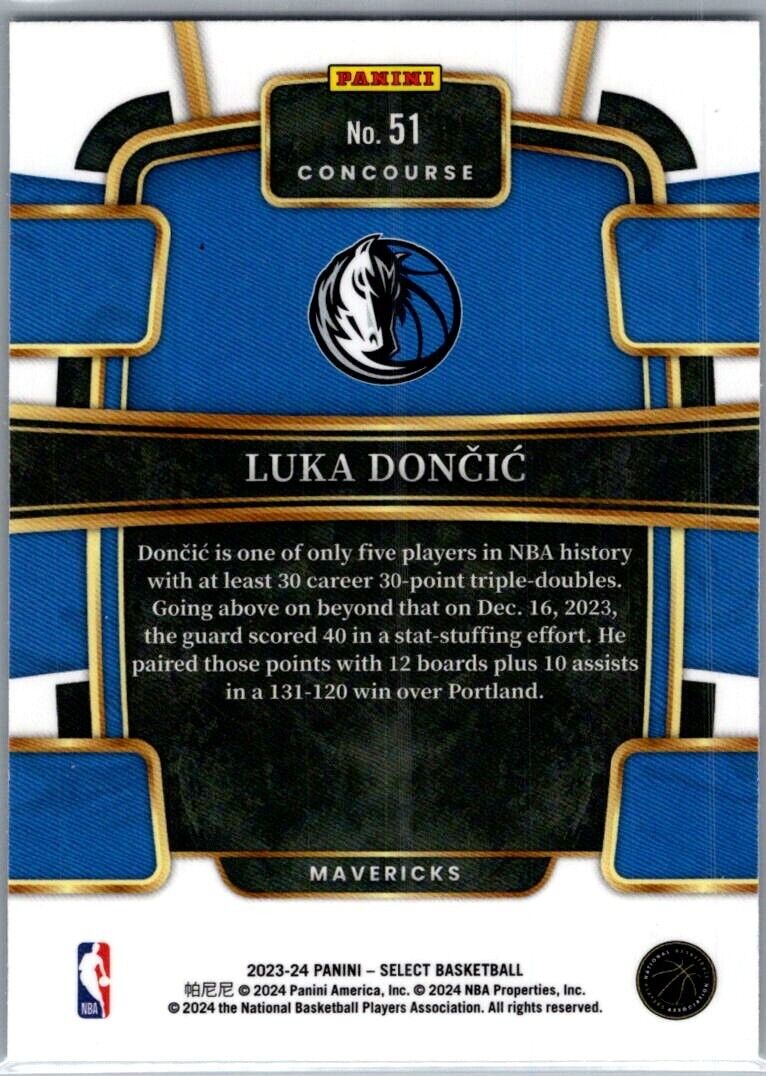 2023-24 Panini Select - Concourse #51 Luka Dončić