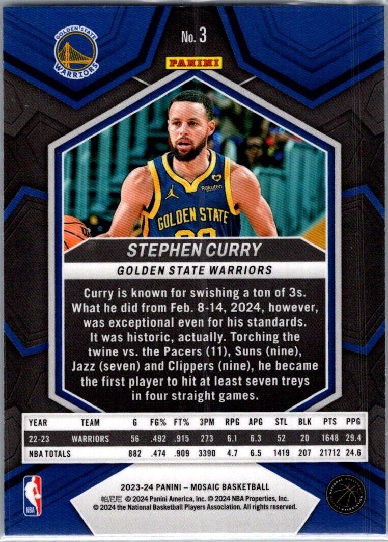 2023-24 Panini Stephen Curry ##3