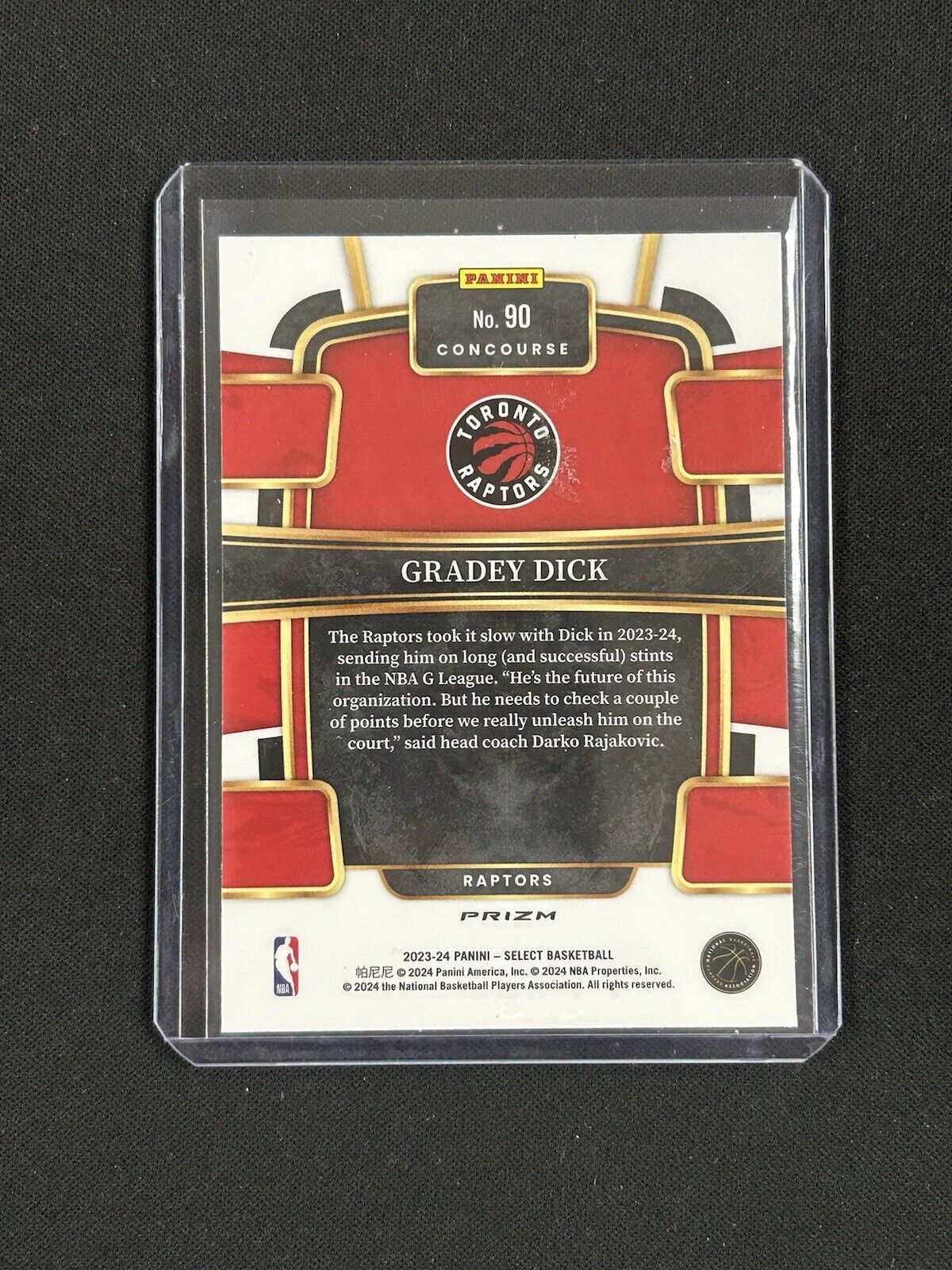 2023 Panini Select Concourse Seismic Gradey Dick