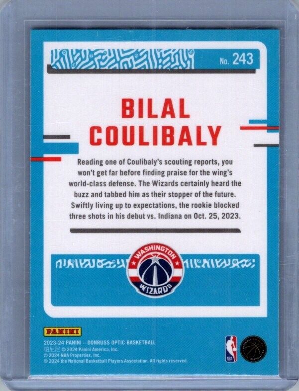 2023-24 Panini Donruss Optic - Rated Rookie #243 Bilal Coulibaly (RC)