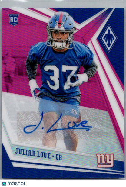 2019 Panini Phoenix #145 Julian Love Rookie Autographs Pink #/35