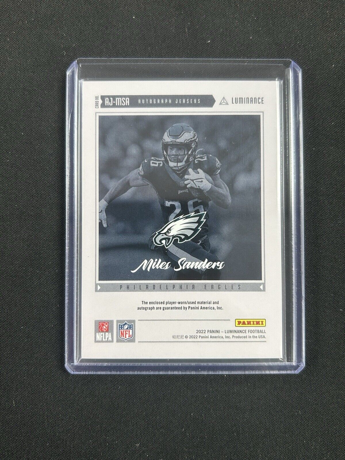 2022 Panini Luminance #AJ-MSA Miles Sanders /49