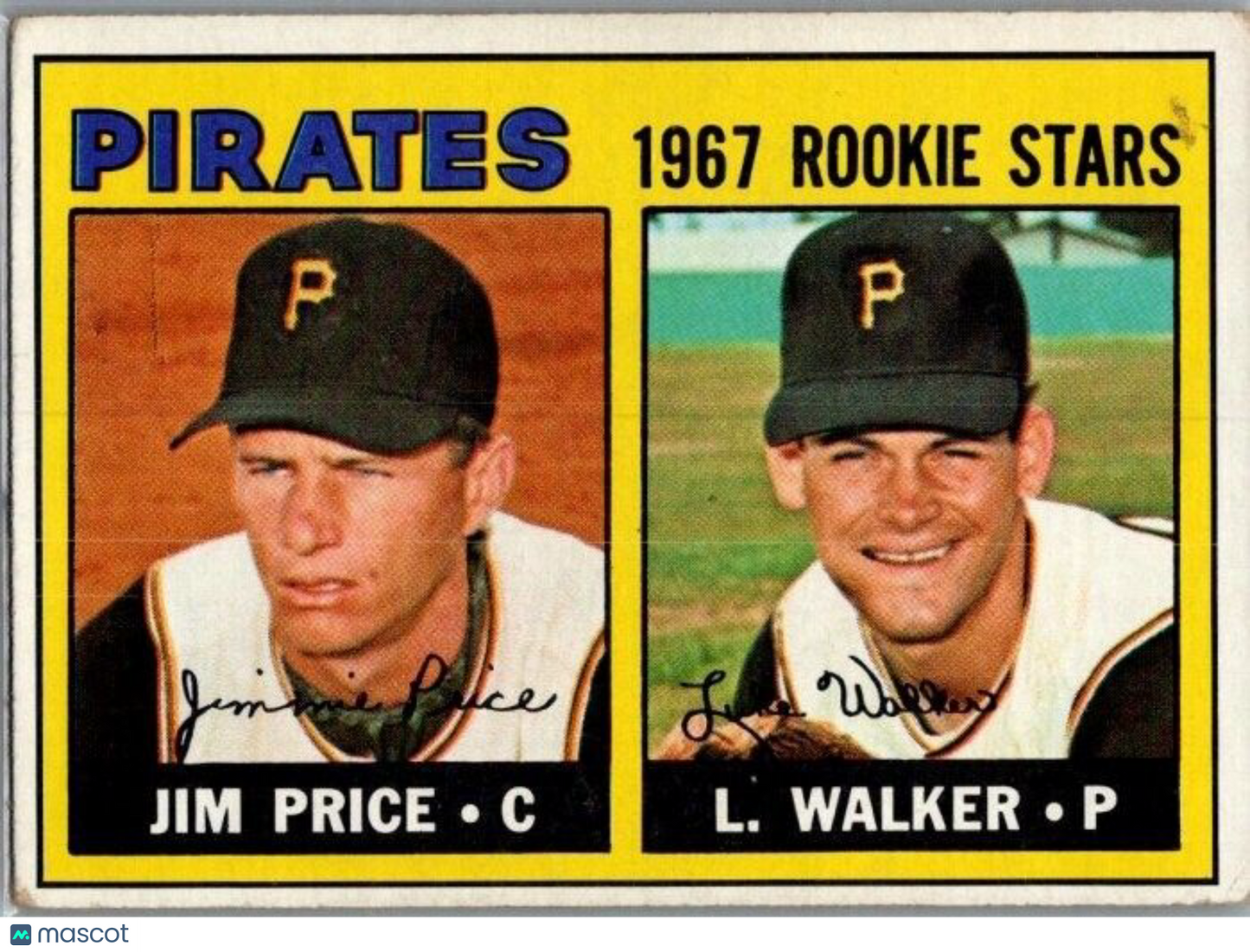 1967 Topps - 1967 Rookie Stars #123 Luke Walker, Jim Price (RC)