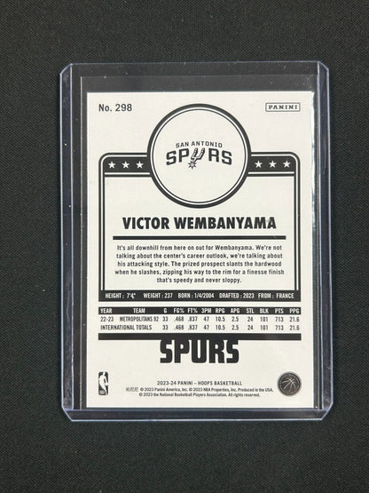 2023-24 Panini NBA Hoops - Hoops Tribute #298 Victor Wembanyama (RC)