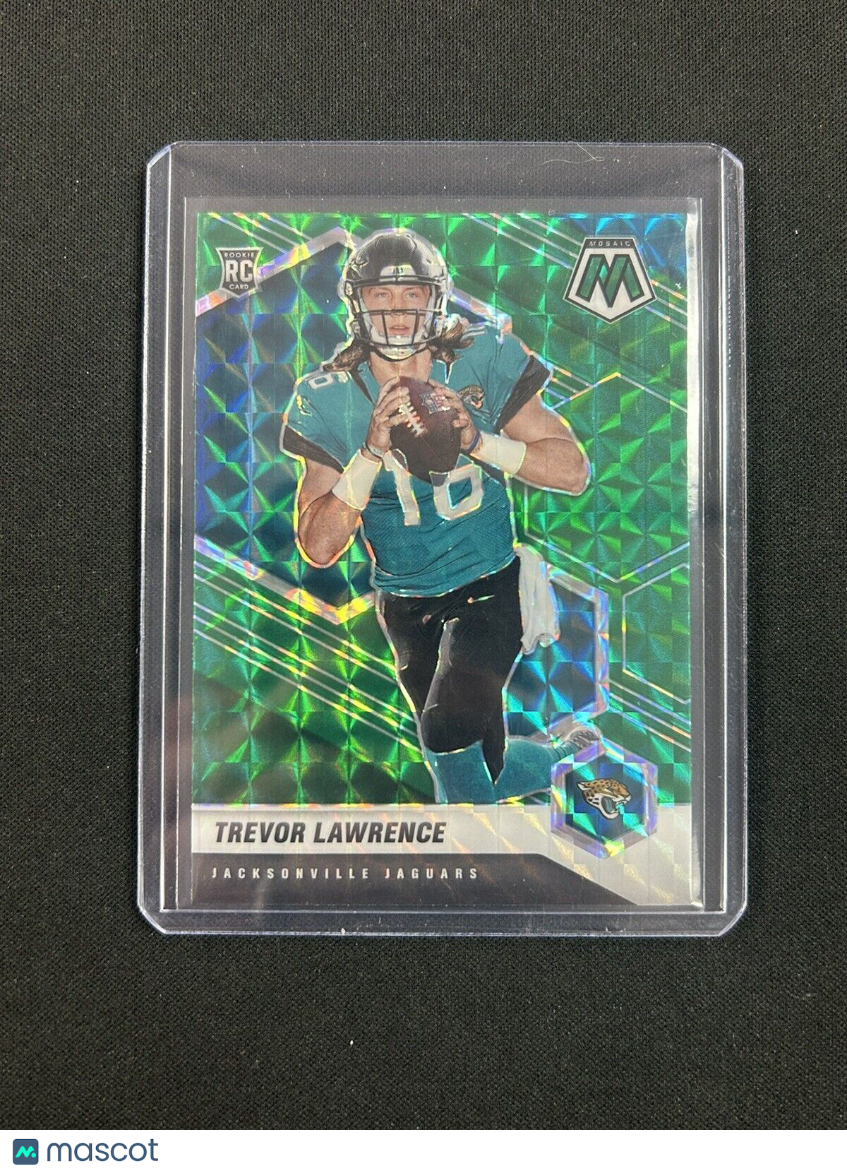 2021 Panini Mosaic - Rookies Mosaic Green Prizm #301 Trevor Lawrence (RC)