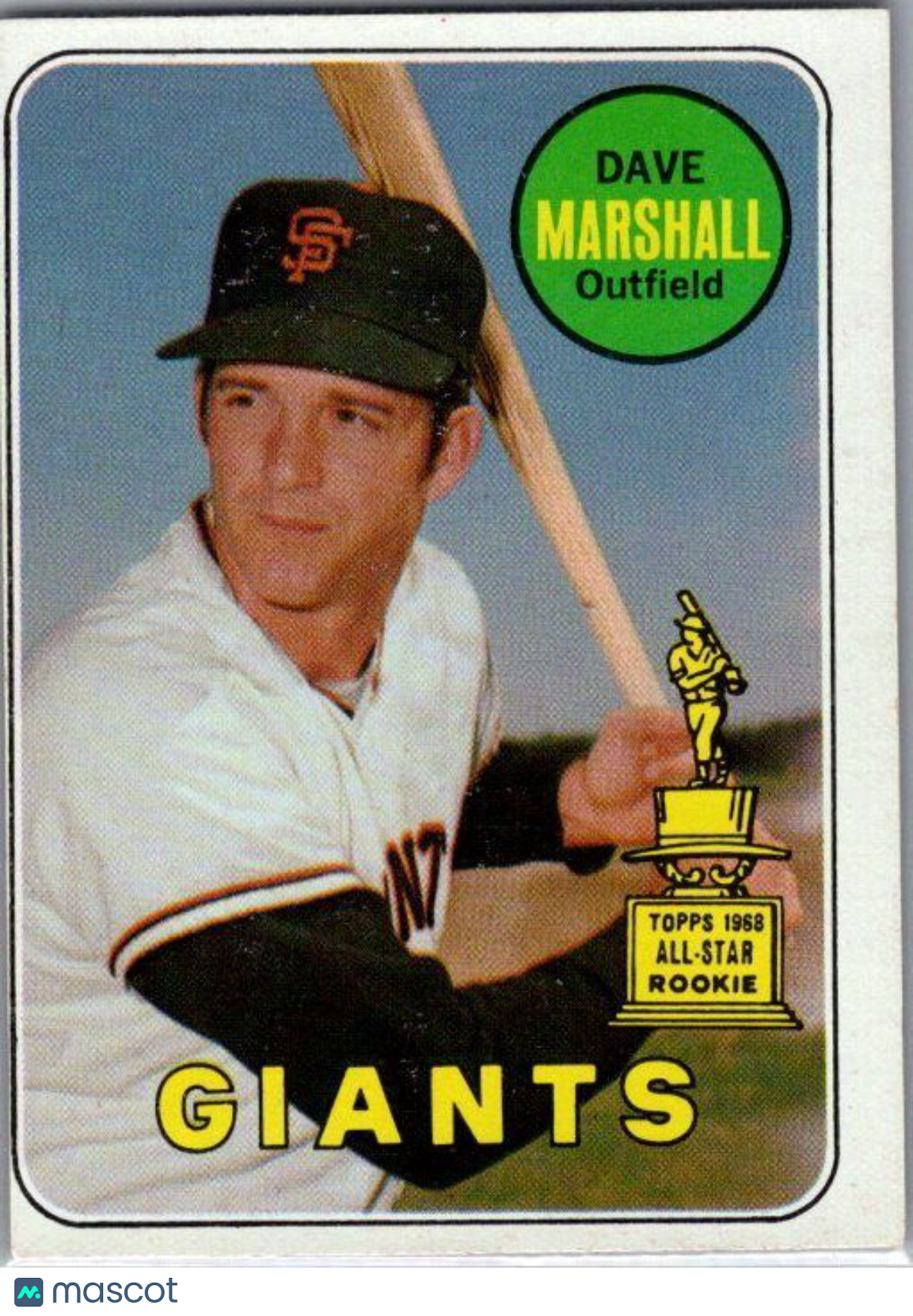 1969 Topps #464a Dave Marshall last name in yellow