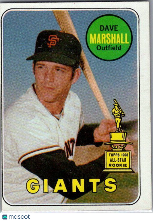 1969 Topps #464a Dave Marshall last name in yellow