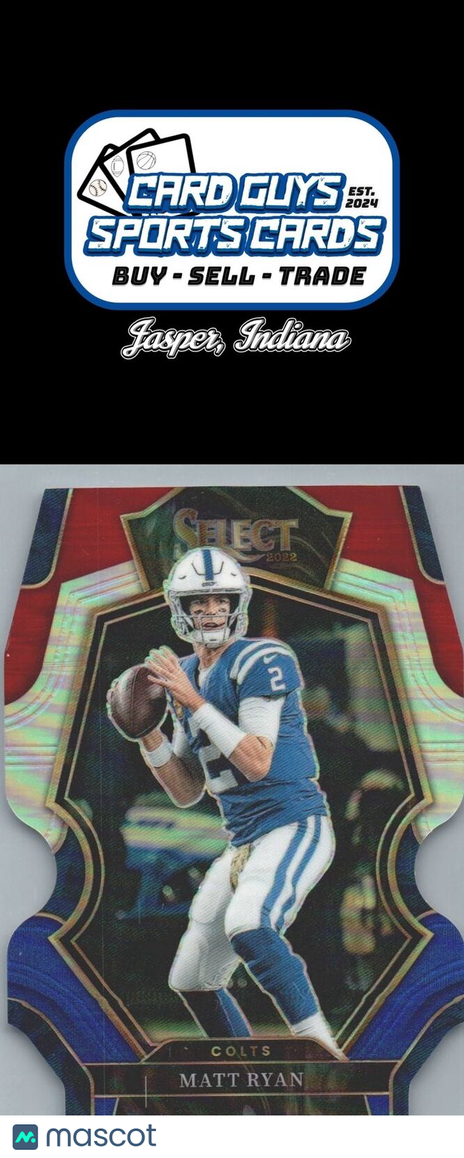 2022 Panini Select #142 Matt Ryan Red and Blue Prizm Die Cut